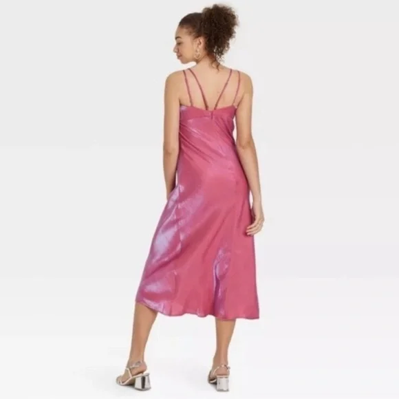Women’s Wild Fable Iridescent Maxi Slip Dress NWT - Picture 4 of 7
